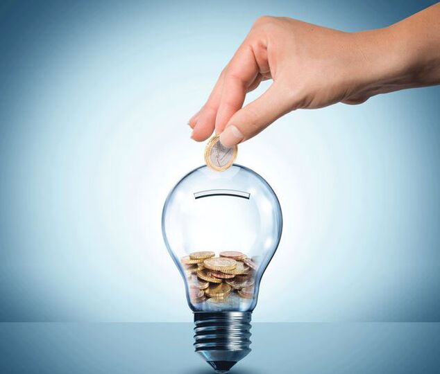 image symbolizes saving money on electricity